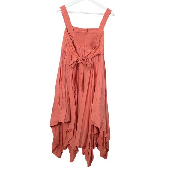 Anthropologie Pilcro Asymmetrical Babydoll Dress In Coral Fizz Parasail Medium - Picture 7 of 13